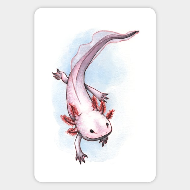 AXOLOTL Magnet by PaperTigress